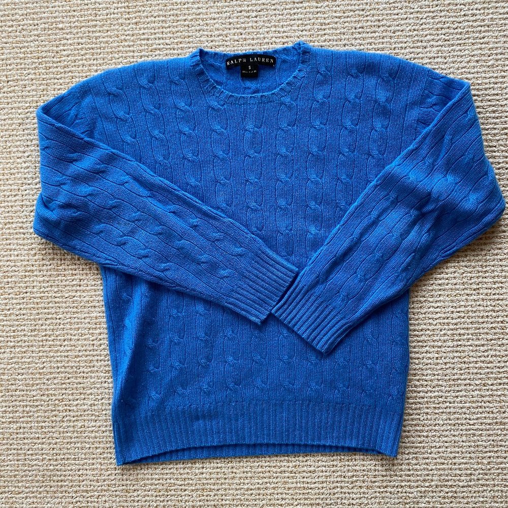 Ralph Lauren Cable Knit Sweater 100% Cashmere